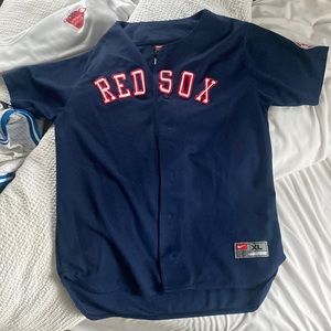 Kids authentic Red Sox button up jersey/shirt